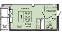 На Дудинской, д.1 - Планировка